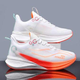 Tonårslöparskor för maratonlopp, halkfria kolfiberplattor, stötdämpande sportskor, fritidsskor för studenter