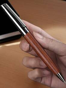 1pc Premium Minimalist Ballpoint Pen - Smooth Writing/Luxury Business Gift Pen/Ideal Signature Pen For Male & Female Calligraphy Enthusiasts/0.5mm Smooth Business Pen With Refillable Cartridge - Multicolor - View 11