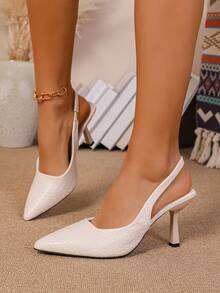 女士尖头小猫跟套脚凉鞋 - 杏色 - 查看 4