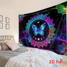 1 buc tapiserie cu imprimeu de fluturi, tapiserie decorativă de perete pătrată modernă din poliester, potrivită pentru camera de zi și dormitor - Multicolor - Vizualizare 9