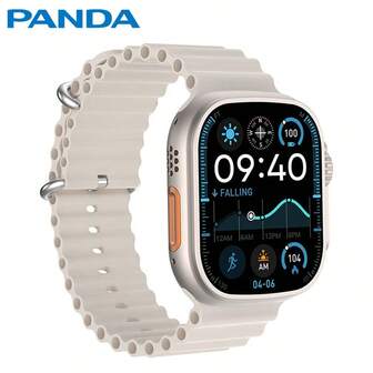 PANDA AI语音控制智能手表 - 多功能AI助手+健康助手。功能：AI语音控制、ChatGPT集成、2.2英寸彩色触摸屏、可自定义表盘、全天候心率/血氧/睡眠监测、多种运动模式、IP68防水、通话和提醒、股票追踪、噪音检测。适用于商务、健身、户外、学生。兼容安卓和iOS系统，350毫安时电池。