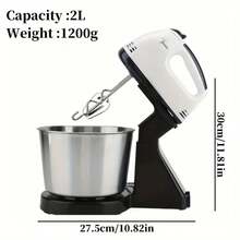ISRBV Electric Stand Mixer, Classic Stand And Hand Mixer Adjustable Stainless Steel Egg Beater Cream Mixer For Frosting, Meringues, Dough, Eggs, Batter - 查看 5