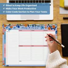 Weekly To Do List Notepad With 52 Undated Sheets(85"*11")- Undated Weekly Planner Notepad For Office Desk Accessories And Supplies - Midnight Lilac - ColorE - 查看 7