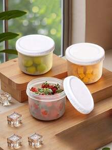 10/20pcs (Bowl + Lid) 120/160/200/240/280/300/400/600ml Reusable Lunch Bowls With Lids, Suitable For Yogurt, Overnight Oats, Meal Prep - Microwave & Dishwasher , Food Storage Containers, Breakfast Cups, Lunch Boxes, Large Capacity Portable Plastic Jars - Multicolor - View 3