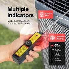 Detector de fugas de refrigerante HVAC Detector de fugas de freón Detector de fugas de gas halógeno con luz UV - Negro - Ver 4