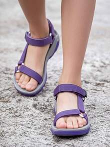 CAMEL CROWN Women's Hiking Sandals, Comfortable Walking Sandals, Waterproof Wide-Fit Fashion Sport Sandals With Adjustable Hook - Purple - View 6