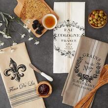 French Style Tabletop Kitchen Collection, Dishtowel Set, 18x28, Assorted French Grain, 3 Piece - Assorted French Grain - View 4