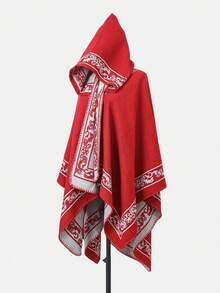 1件佩斯利提花撞色休闲披肩 - 彩色 - 查看 14