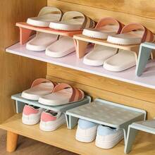 1pc Shoe Rack Extender | Double-Layer Non-Slip Shoe Organizer, No Installation Required Layered Storage Shelf For Entryway And Closet, Space-Saving Footwear Organizer That Boosts Organization And Accessibility, Durable Construction, Anti-Slip Surface, Fits All Seasons Closet Plan, Stackable Design For Compact Homes, Lightweight And Portable, Ideal For Hallway, Bedroom - Multicolor - View 2