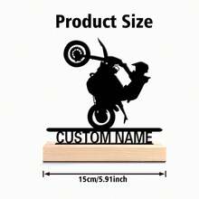 Fashion Personalized Custom Motorcycle Silhouette Custom Biker & Car & Halloween Pumpkin Metal Art With Wooden Base Tabletop Decoration Unique Personalized Gift For Men - Perfect For Home, Office, Cafe Decor - Ideal For Valentine's Day, Christmas, New Year, Thanksgiving Home Decor And Accessories Halloween Decorations Christmas Gifts, Souvenirs, Reusable, Adorable, High-Quality, Office Decor, Elegant Living - Black - View 32