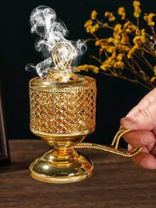 High-End Home Gold Metal Decorative Incense Burner - Multicolor - View 8