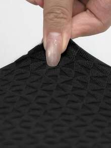 غطاء وسادة كنبة من نسيج جاكارد أحادي اللون، غطاء وسادة كنبة مرن من ألياف البوليستر قابل للإزالة والغسيل، مناسب لغرفة المعيشة وغرفة النوم - الأسود - مشاهدة 11