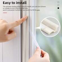 78.74 Inch Weather Stripping Seal Strip Self-Adhesive Window Draft Stopper Foam Window Gap Sealing Strip Soundproof Winter Insulation For Windows And Doors (White) - Multicolor - View 4