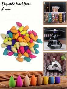 一套优雅瀑布式香薰扩散器,家居香氛配件,适用于假期、水疗、瑜伽、放松、冥想,混合天然香氛,持久除臭,清新空气,适用于家庭、客厅、卧室、浴室 - 彩色 - 查看 7