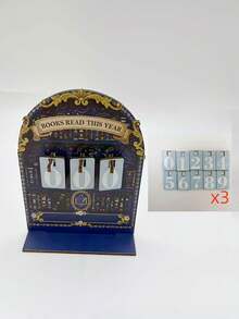 2D Retro Reading Tracker, Annual Book Counter Decor - Can Track Up To 999 Books Per Year. Comes With A Base, Self-Assembly Required. Suitable For Office Books, Modern Books, Sturdy Structure, Bookshelf Decor, Gifts For Book Lovers, Book Display And Storage, Bookshelf Counter Display, And Reading Challenge Gifts. Ideal For Readers, Teachers, Writers, And All Book Enthusiasts. Room Decor Home Decor Ornaments Home Miniature Things - Multicolor - View 11