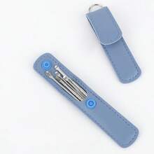 6Pcs/Set Adult Earwax Removal Kit – Stainless Steel Earwax Cleaner Tools With Leather Storage Case | Reusable Ear Cleaning Kit For Home/Travel Use, Available In Yellow/Purple/Pink/Black/Blue - Multicolor - View 11