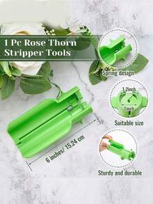 1pc Rose Thorn Remover, Flower Stem Leaves Thorn Stripper, Plastic Flower Stem Remover, Leaf Stripper, Stem Cutter, Portable Floral Gardening Tool, Suitable For Rose Leaf Stripper, Fresh Flower Cleaning Cutter, Used To Remove Leaves In Home Flower Shop Gardening Flower Arranging - Multicolor - View 12