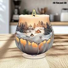 New Creative Moon Castle 2D Acrylic Decor, Desktop Ornament Gift For Living Room, Study, Bedroom, Dining Room, Outdoor - Multicolor - View 8