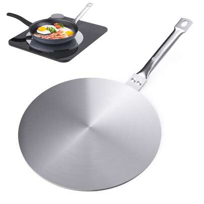Heat Diffuser Plate For Gas Electric Cooktop, Induction Adapter Simmer Plate, Gas Stove Converter Disk With Detachable Handle