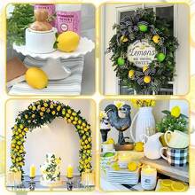 2/4/6pcs Artificial Lemons, Fake Lemons, Yellow Faux Lemons, Home Decor, Store Window Display, Fruit Bowl Decor, Kitchen, Dining Room, Tabletop, Party Decoration - Yellow - View 6