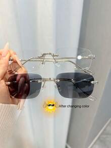 1 副经典时尚高端无框金属眼镜（不含眼镜盒）