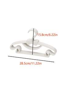 10pcs Beige Children's Hangers, Portable Display Hangers, Plastic Kids Jacket Hangers, Baby Clothes Organizer