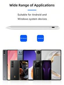 Universal Stylus Pen Compatible With Android, Windows, And Tablet Computers - White - View 2