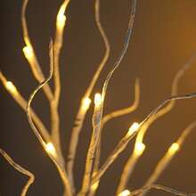 1pc/2pcs Birch Tree Lamp, Charming Tree Branch Lights,Flexible Adjustable Tree Branches,3AA&USB Powered, Perfect For Indoor Bedroom Decor,Outdoor Activities, Party Decor, Table Decoration,Valentine Day,Christmas & Halloween Decorations - Warm Light - View 8