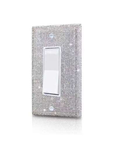 1pc/2pcs/4pcs/6pcs Crystal Diamond Switch Sticker, Decorative Switch Cover Suitable For Home, Bedroom, Kitchen, Living Room, Office Use