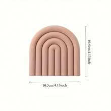 Podkładki w kształcie tęczy – minimalistyczny design, żywe kolory, łatwe w czyszczeniu silikonowe podkładki, trwałe i stylowe, odpowiednie do domu, biura lub dekoracji na imprezę, kubki do kawy, świetny pomysł na prezent, napoje na imprezę | Energetyczne podkładki | Wygodny materiał do czyszczenia - Wielokolorowe - Zobacz 15