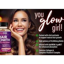 24-In-1 Advanced Hair Growth Vitamins | Biotin 10,000mcg, Collagen, Patented OptiMSM, GoMCT, Saw Palmetto | Naturally Regrow Stronger & Healthier Hair, Skin And Nails | Stops Hair Loss | 60 Day Supply - 1 chai - Xem 4