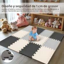 Tapete para Ejercicio, Piso para Gym, Tapete para Gimnasio de Espuma EVA, Tapetes para Rompecabezas para Bebe, Soft Fitness Mat con 3 Colores para Yoga, Gym y Hogar - / - Ver 3