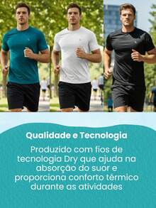 Kit 2 Men's Dry Fit Half Sleeve Basic Training Fitness Performance T-Shirts Lupo Sport Gym - màu xanh lá - Xem 7