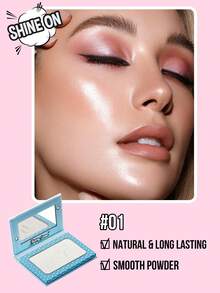 Misslyn Sculpting Queen Highlighter Powder, Brightens Complexion, Rose Gold & Silver Shimmery Highlighter Palette With Mirror, Suitable For Makeup, Best Face Brightening, Face Highlighter, Radiant - #01 - 查看 4