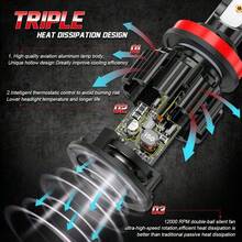 CHUSYYRAY H11+H11 LED Headlight Bulbs Kit Hi/Low Beam Super Bright Brightest 6000K White - 1 - 查看 5