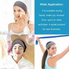 Diadema de spa Wrap Tejido de rizo 4 unidades Toalla elstica para bao, maquillaje y deporte negro - Gris - Ver 7