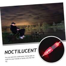 Accesorios de Pesca Nocturna Manos Impermeable Bote carnada lmenes luz de Cebo de Pesca lmpara de seuelo de Pescado luz de Pesca bajo el Agua Equipo de Pesca fotovoltaica Rojo - Rojo - Ver 7
