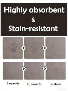 Customizable Quick-Dry Pet Feeding Mat, Customizable Quick-Dry Pet Feeding Mat, Can Print Pet Name - Splash-Proof, Absorbent, Easy To Clean, Suitable For Cats And Dogs, Non-Slip Rubber Base, Prevents Messy Feeding Area, Indoor Use, Paw Print Pattern - Perfect Gift For Pet Owners, Dog Feeding Mat, Personalized Pet Supplies - Multicolor - View 7