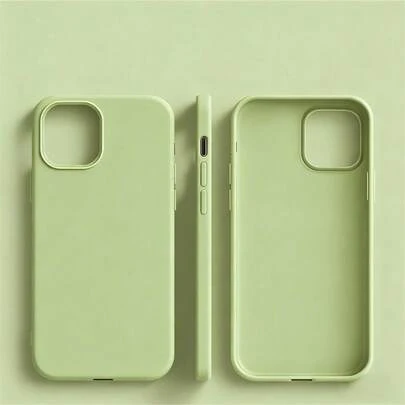 纯色硅胶TPU液态硅胶手机壳，牛油果绿，液态硅胶材质，防黄变，柔软，保护性强，兼容 Spring