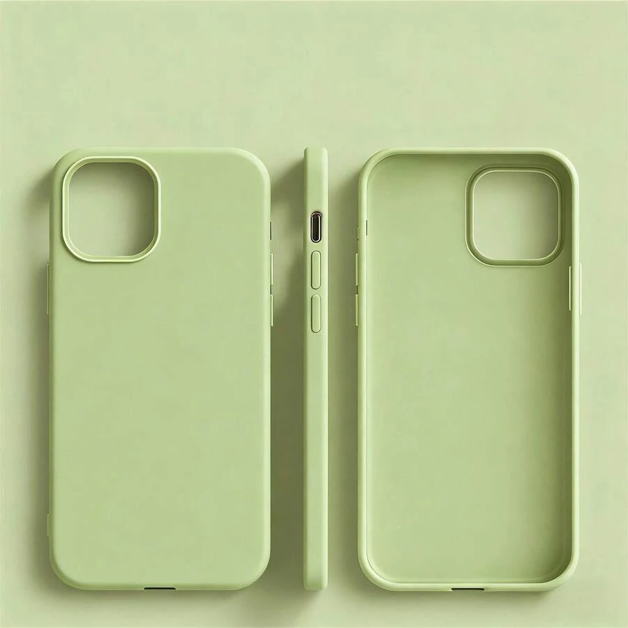 Avocado Green Liquid Silicone Phone Case - Anti-Yellowing Soft Protective Cover, Compatible With - Olive Green - View 1