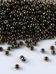 GO2CJBEADS DIY串珠工艺材料 10克手链珠 多色 2毫米圆形玻璃珠，用于珠宝制作