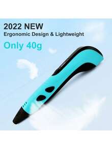 GOLDFOX 3D打印笔 DIY艺术工艺涂鸦绘画3D笔套装，带液晶显示屏和36米PLA耗材 - 白色 - 查看 4