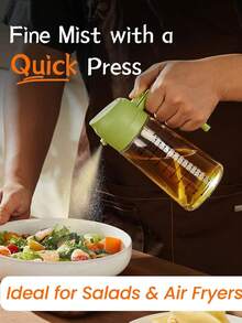 2-In-1 Olive Oil Dispenser, 470ml/600ml, Suitable For Grilling, Salad, Air Fryer, Party And More Cooking Occasions