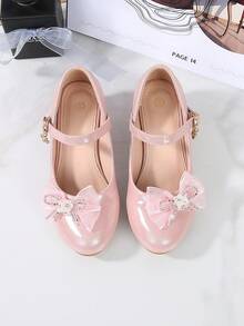2026 All Season British Style Campus Student Shoes / Ballet Princess Thick Sole Teenage Performance High Heels - Pink - View 12