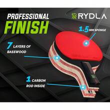 Professional Pong Paddle U2013 A Table Tennis Racket To Take Your Skill To Next Level With Carbon Fiber Technology Design U2013 Premium Rubber Sponge Powerfull Speed Spin. - 最初的 - 查看 4