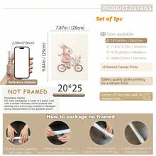 1 pieza Lienzo de arte de pared - Decoración de guardería para niñas, tema adorable de conejo, póster de conejo rosa suave - Arte de pared enmarcado perfecto para la decoración de la habitación de los niños, decoración de la sala de juegos, decoración de la habitación de los niños, decoración de la guardería, decoración de la sala de juegos, decoración de la guardería de niñas, decoración de la habitación de niñas, decoración de la habitación de niños, decoración de la habitación de niños - Multicolor - Ver 26