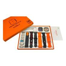 Smartwatch S100 Ultra 2 Kit Set Reloj 7 Correas Hombre Mujer Plateado Silicona/metálica Varios Plateado - Dorado - Ver 5
