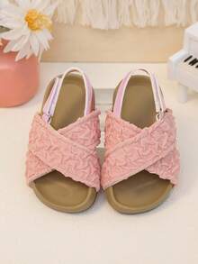 1双儿童休闲百搭软底舒适凉鞋，幼儿学步沙滩鞋 - 粉色 - 查看 3