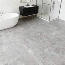 MORCART Peel-And-Stick Floor Tiles - 10 Pieces, 30cm X 30cm Vinyl Flooring - Removable Self-Adhesive Tile Stickers Suitable For Bathrooms, Kitchens, Bedrooms, And Living Rooms.(Grey) - 灰色 - 查看 4