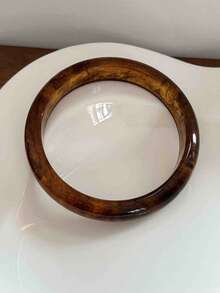 1-4pcs Elegant Vintage Acrylic Round Bracelets For Women, Fashionable Simple Design Suitable For Casual Wear And Occasions - Multicolor - View 9